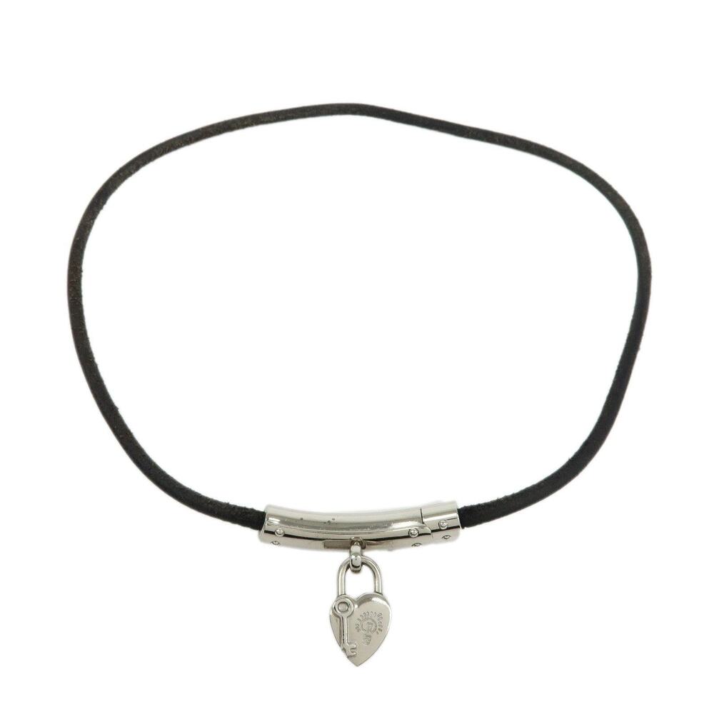 Hermes Vivaldi Fantasy Heart Cadena Metal Necklace Black